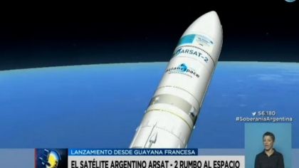 (video) EL SATÉLITE ARGENTINO ARSAT-2 YA VIAJA RUMBO AL ESPACIO